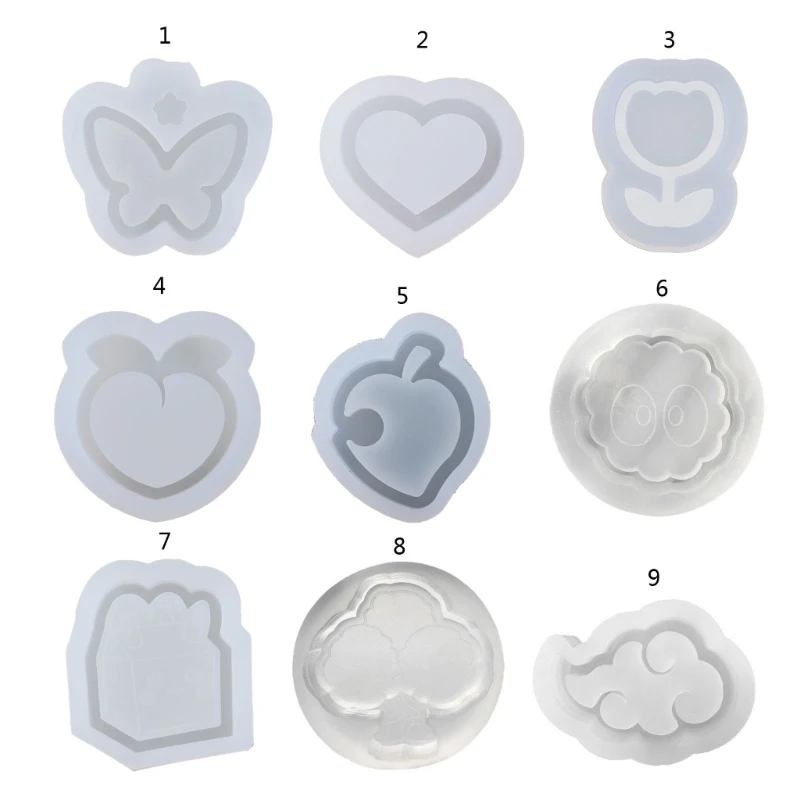 Silicone Mold for Butterfly Love Heart Shape Epoxy Resin Casting for Handmade DIY Jewelry Necklace Ring Pendan 264E shaker mold love silicone hollow mold epoxy pendant mold creative heart shape