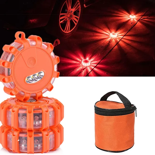 Car Emergency Roadside Safety Flares Light Road Magnetic LED Strobe Warning Light Flashlights Rescue Light IP44 Car Beacon Lamps