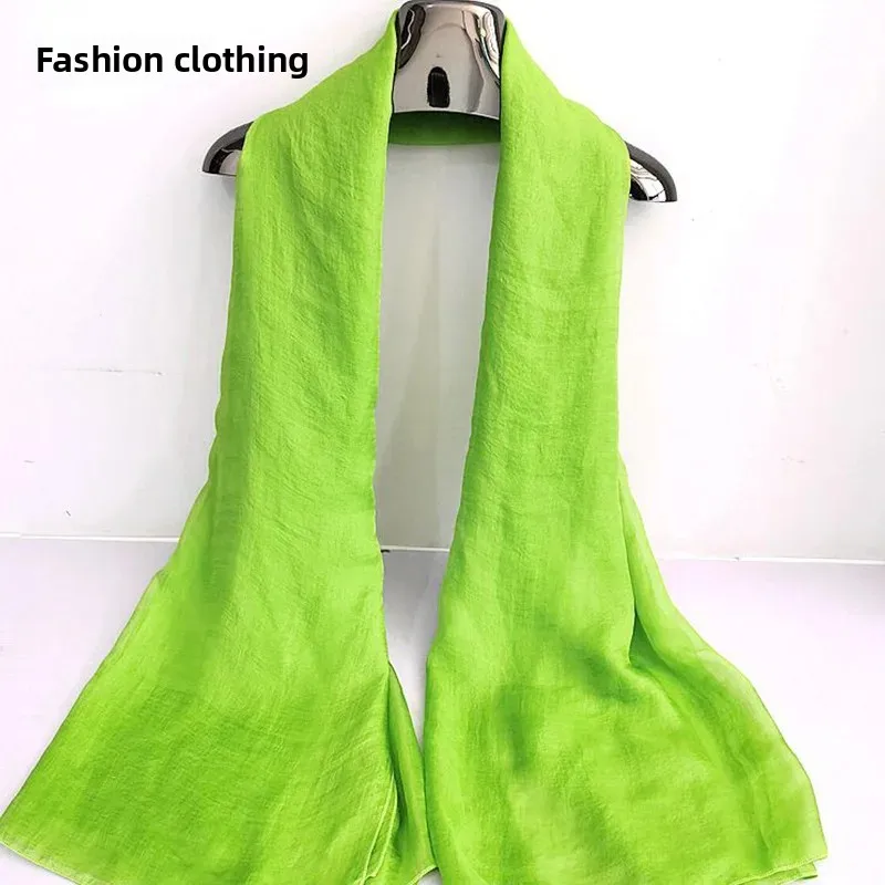 Elegant Red Silk Chiffon Scarf - Women's Fashionable Spring Autumn Shawl