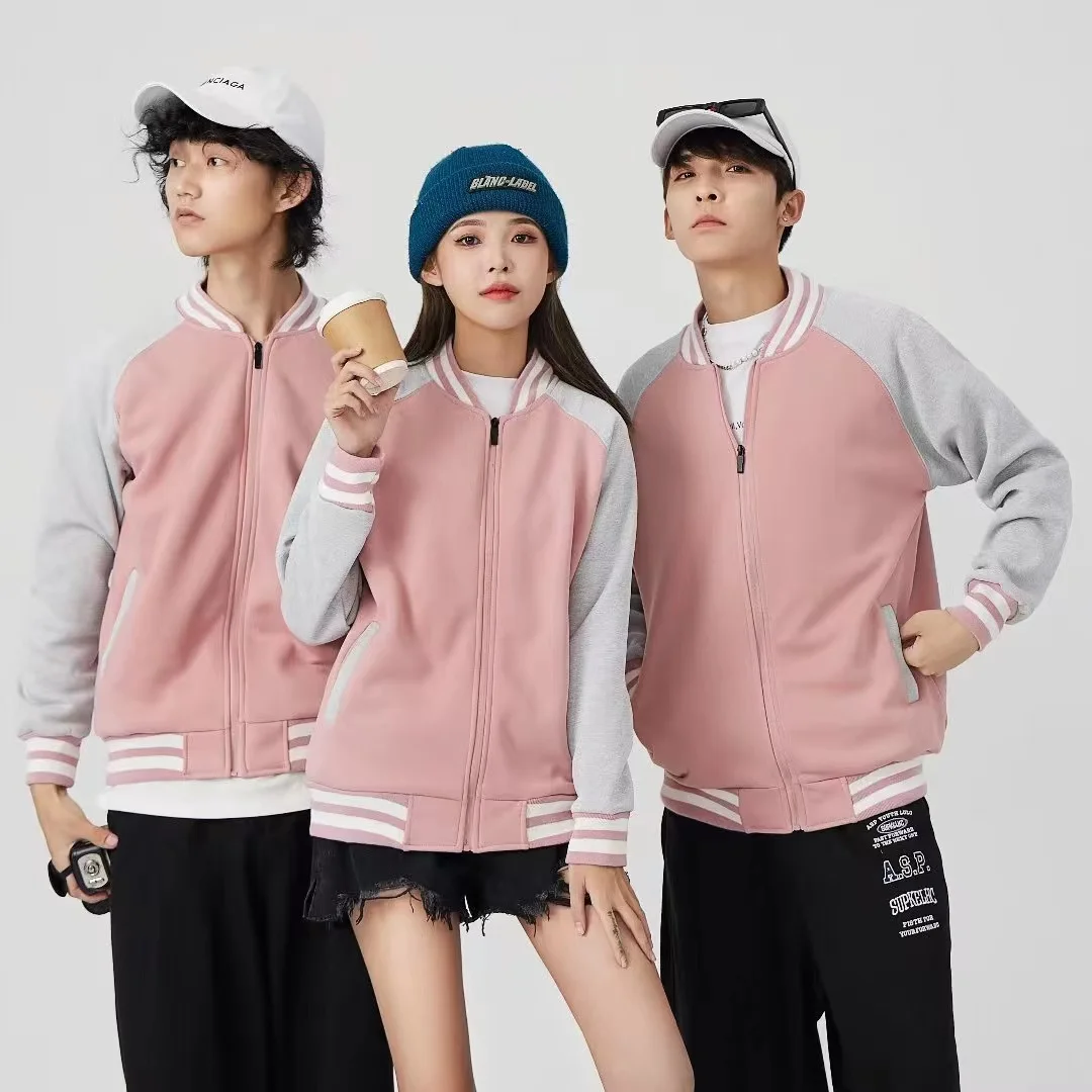 Varsity Jackets Young People New Autumn Quality Patchwork Color Zipper