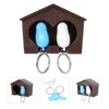 Birdhouse Shape Key Ring Pendant Wall Mount Keychain Holder for Home Dorm Stylish and Functional Key Organizer 2