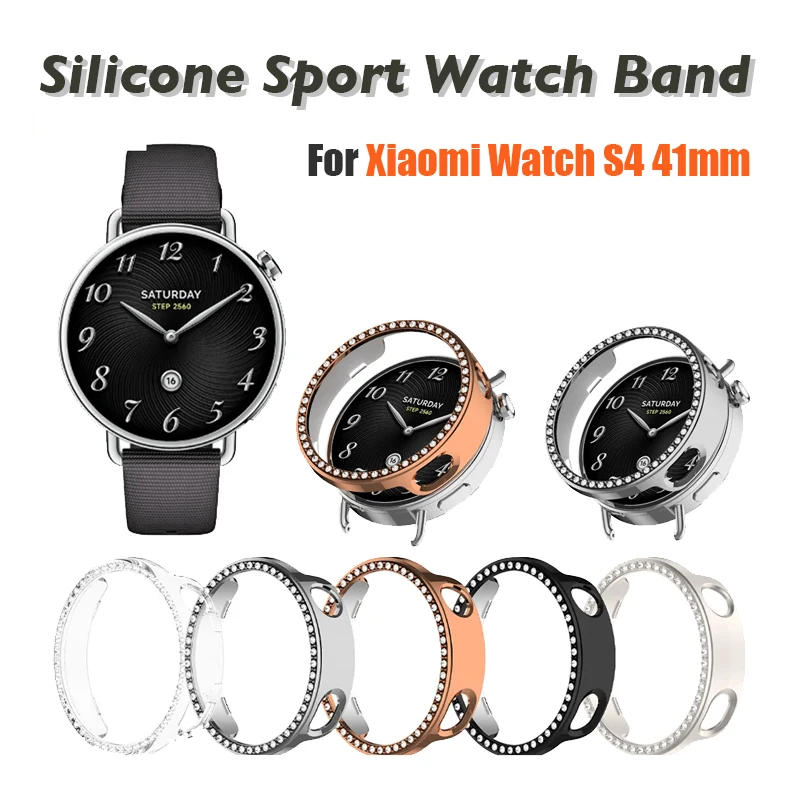 Diamond Protective Case for Smartwatch - Premium Strap Cover & Screen Protector Accessory