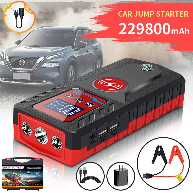 New 8000A Car Jump Starter 229800mah 12V High power Battery Station