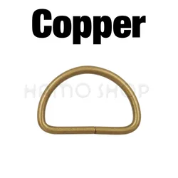 Versatile Metal D Ring Adjustable Buckle Clasp for Straps and DIY Crafts (Copper)