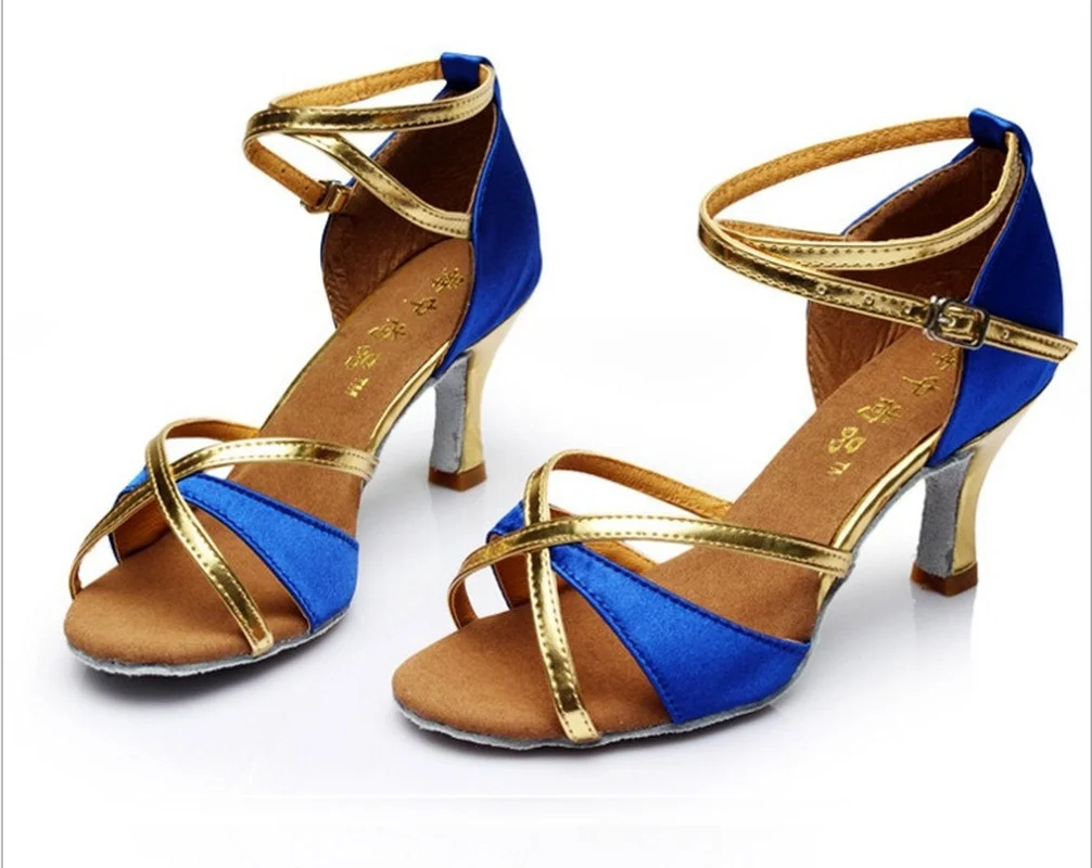XIHAHA Fashion Latin Dance Shoes Women Girls‘Ballroom Tango Salsa Dancing Shoes for Ladies Soft Bottom High Heeled Sandals 5/7cm