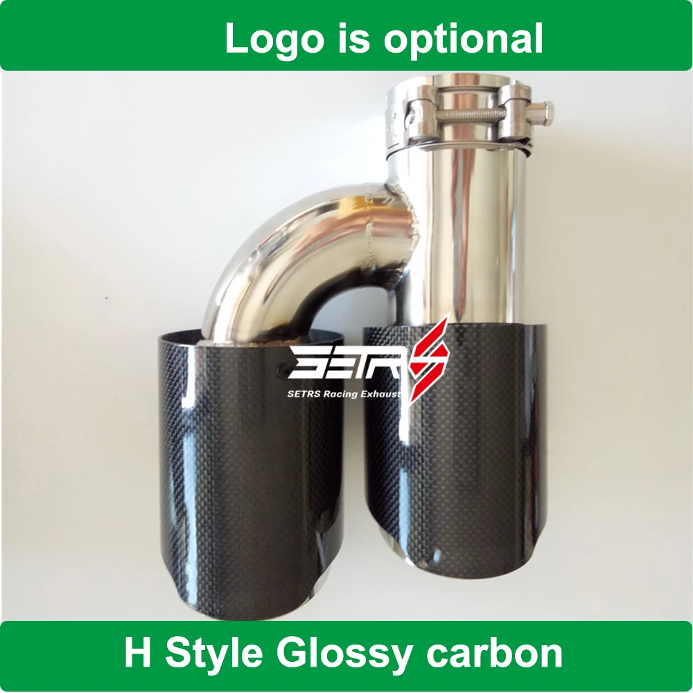 Terminali Acciaio Inox Flat Terminale Scarico Auto In Acciaio Inossidabile | Punta Tubo Di Coda Per Silenziatore - Colore Flat Accessori Silenziatore - 2