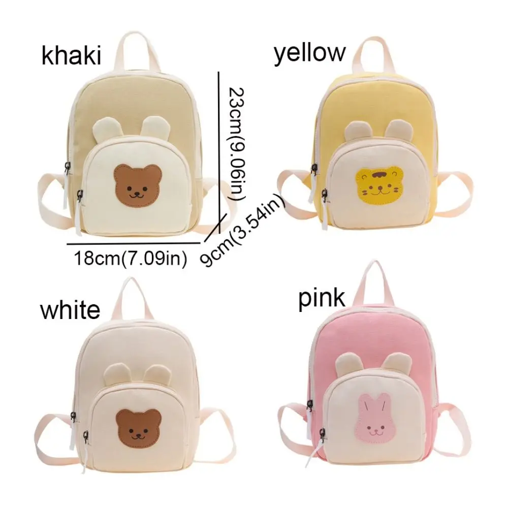 Shoulder Bag Korean Kindergarten Schoolbag Canvas Cartoon Bear Children's Handbags Adjustable Kids Backpack for Teenager