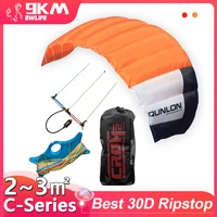 2~3sqm Triple Line Power Traction Kite 3x20mx390lb Flying Lines Control Bar Professional Kitesurfing Kiteboarding Trainer Kite 1