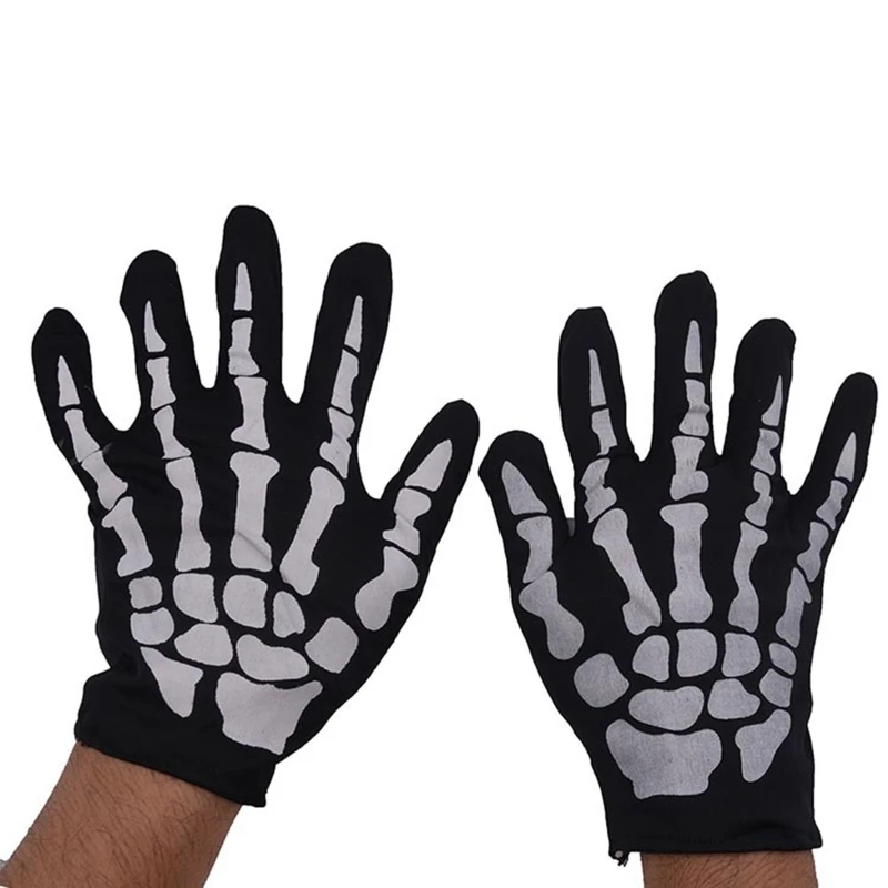 3-teiliges Skelett Handschuhe Set - Gruselmaske Für Halloween & Partys