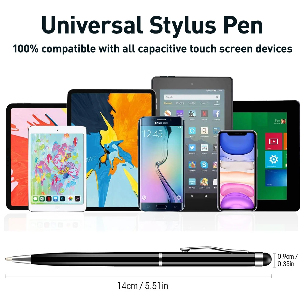 12 Pcs 2 in 1 Universal Stylus Pen Drawing Tablet Capacitive Screen Touch Pen for Mobile Phone Apple iPad Durable Touch Pencil stylus pen ipad stylus touch screen stylus