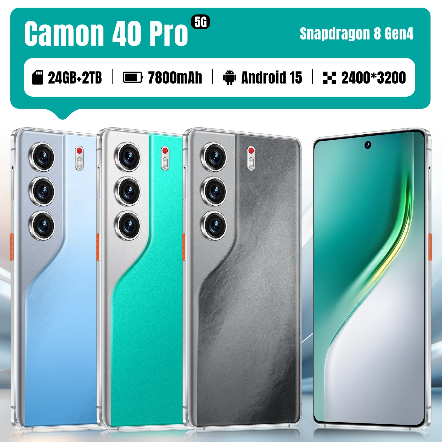 NEW HOT 2025 Camon 40 Pro 5G dual card dual standby 8000mAh battery 22GB 2TB global version Android 14 system 108MP 4