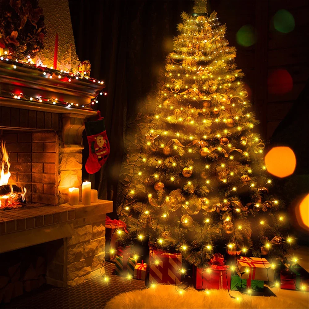 Led Christmas Tree Lights New Year's Garland String for Patio Garden 1.5M/2M/3M Waterfall Light Christmas Decoration 2025