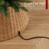 Rustic Christmas Tree Collar 28Inch Woven Wicker Tree Base Stand Cover For Artificial Holiday Decoration Ring Skirt Basket 3