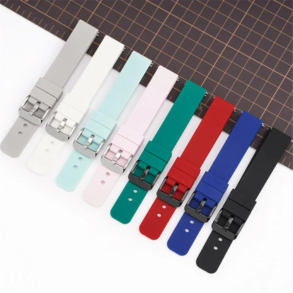 Universal Waterproof Silicone Sport Strap - Quick Release Soft Watch Band