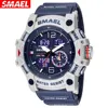 SMAEL Sport Watch Military Wristwatch for Men Alarm Stopwatch LED Digital Back Light Dual Time Display Waterproof Watch Men 8007 1