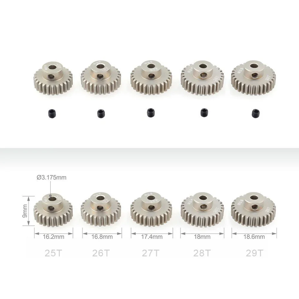 High-Performance Aluminum Alloy Pinion Motor Gear Set for RC Cars