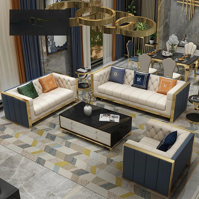 

Постмодернизированный кожаный диван, роскошный кожаный диван, дизайнерская итальянская мебель, американский диван для виллы