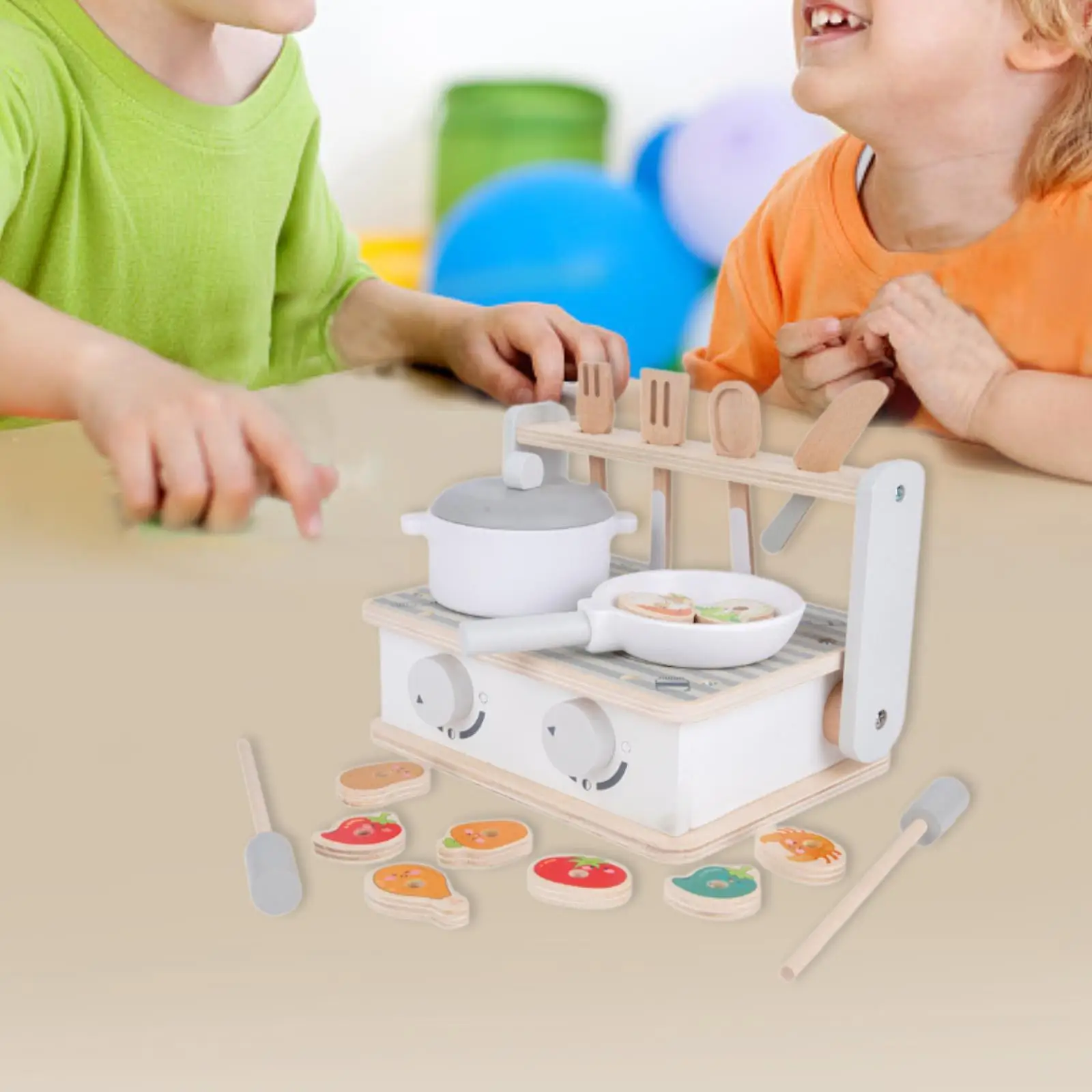 Wooden Play Kitchen Toy Creative Early Education Toys Kids Toy Grill Stovetop