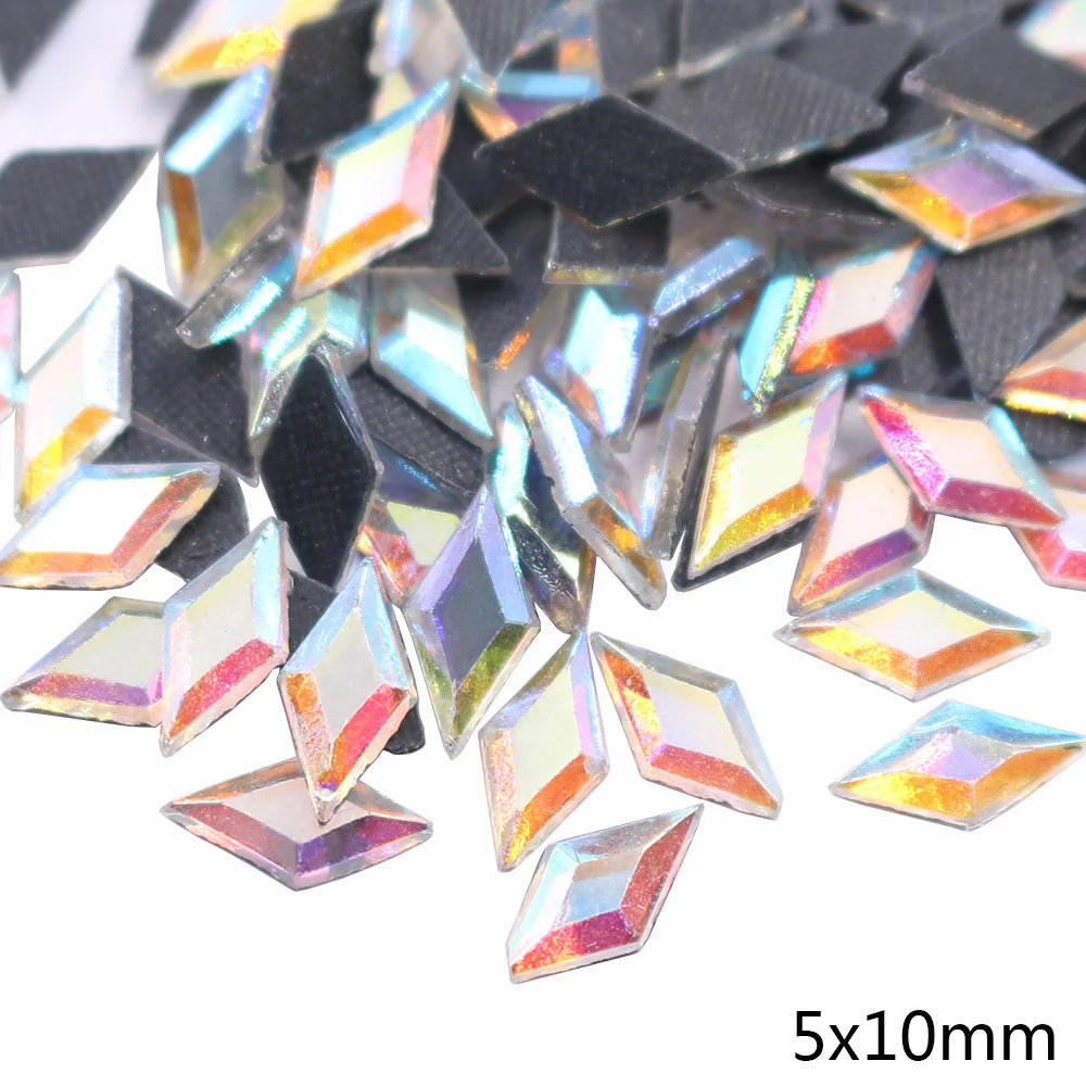 200 Stück Tropfenform Hotfix Strass Kristall AB Flatback Kleber Rückseite Strass DIY Perlen zum Aufbügeln für Kleidung – Detail 7
