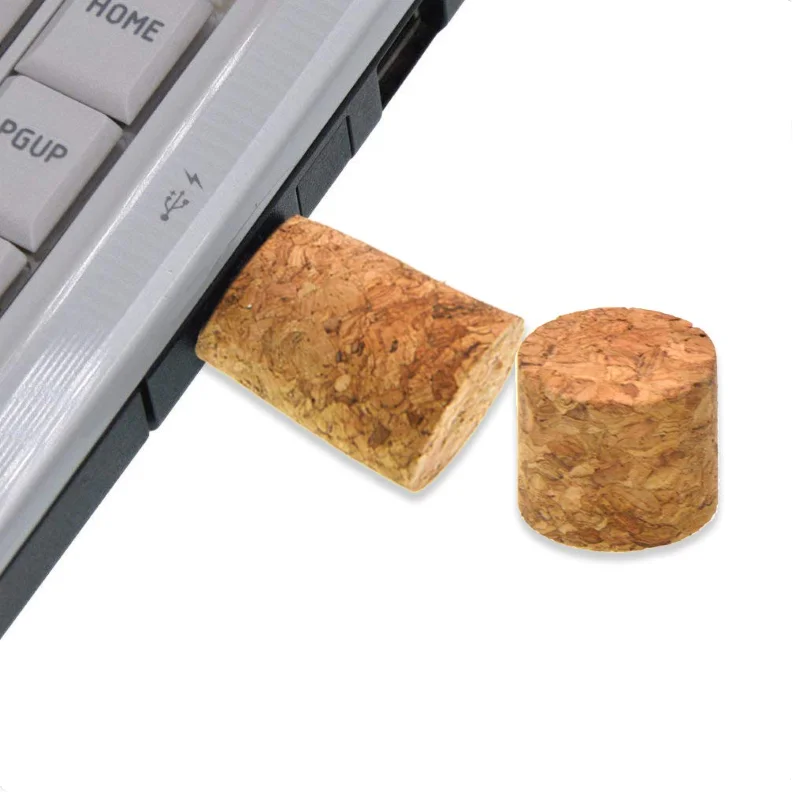 10개/세트 무료 로고 맞춤형 나무 코르크 USB 플래시 드라이브 우드 플러그 펜드라이브 4GB 8GB 16GB 32GB 64GB 메모리 스틱 웨딩 선물
