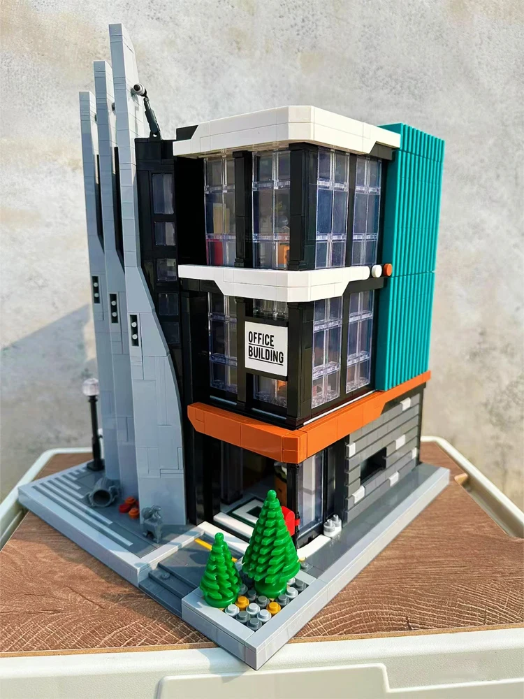 Street View Series Office Building Blocks Creative Expert City Office Building Giocattoli Modulari In Mattoni Per Ragazzo Regalo Di Compleanno Moc 770