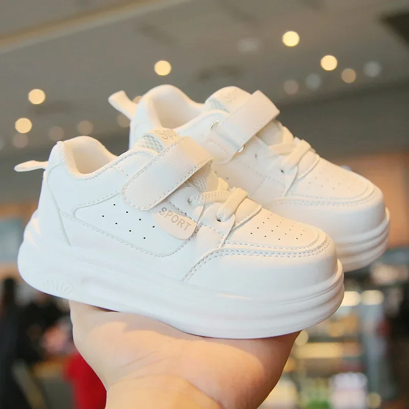 White Kids Sneakers for School and Casual Wear