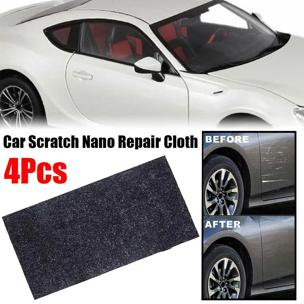 

4pcs Car Nano Magic Scratch Repair Cloth Rust Removal Polishing Instant Accessories Car Scratch Surface Paint Car Remover H8Z9