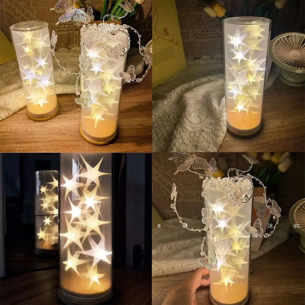 DIY Star Night Light Handmade Translucent Desk Lamp Hexagonal Star 3D Three-dimensional Ambient Lighting