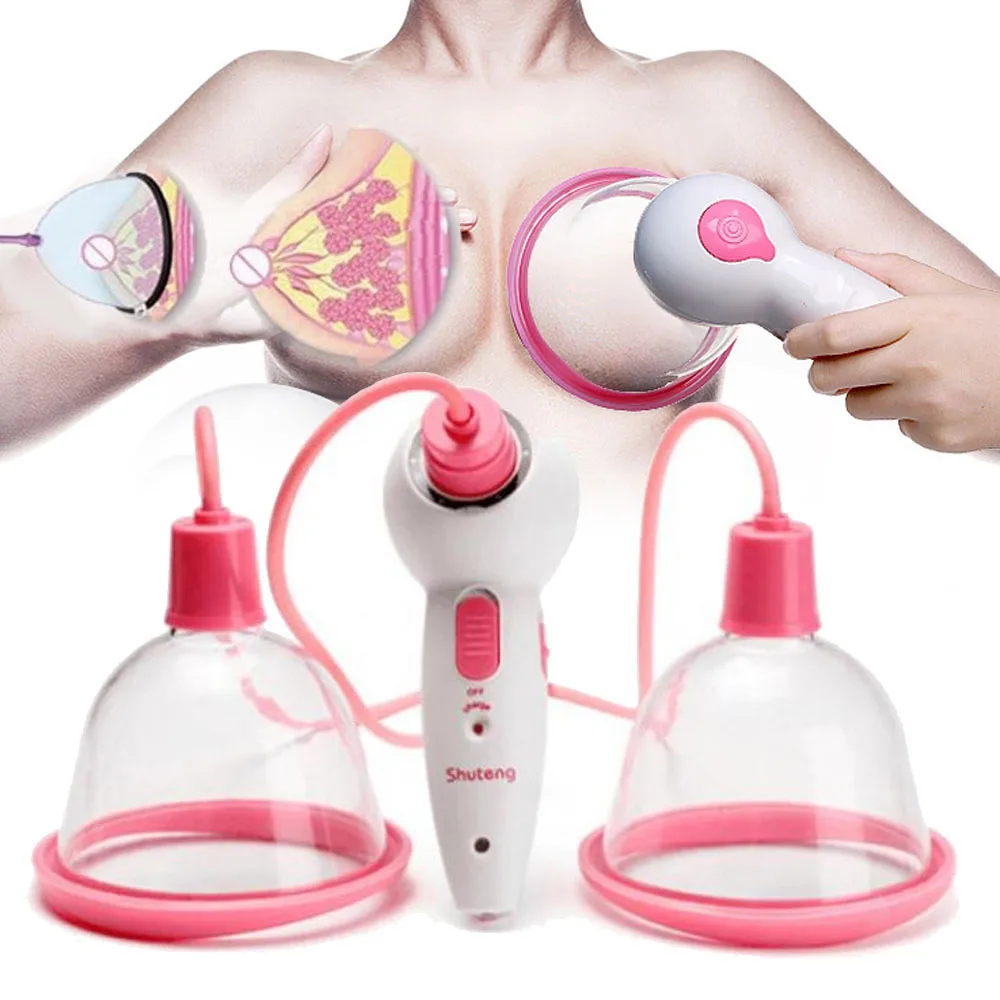 

Electric Breast Enlargement Pump Breast Massager Infrared Heating Therapy Breasts Suction Cup Nipple Sucker Chest Enlarger