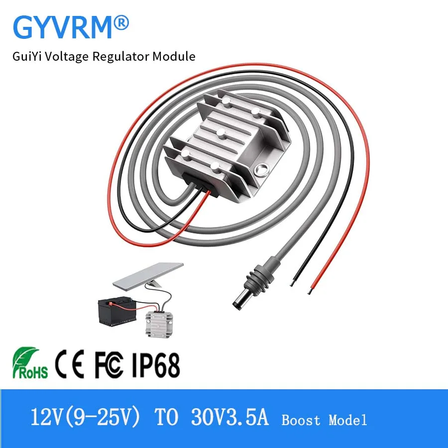 DC-DC Step-up โมดูล 12V to 30V 3.5A 105W 12V to 30V Booster พร้อมสายไฟ DC Starlink Mini Step Up สายไฟ 1