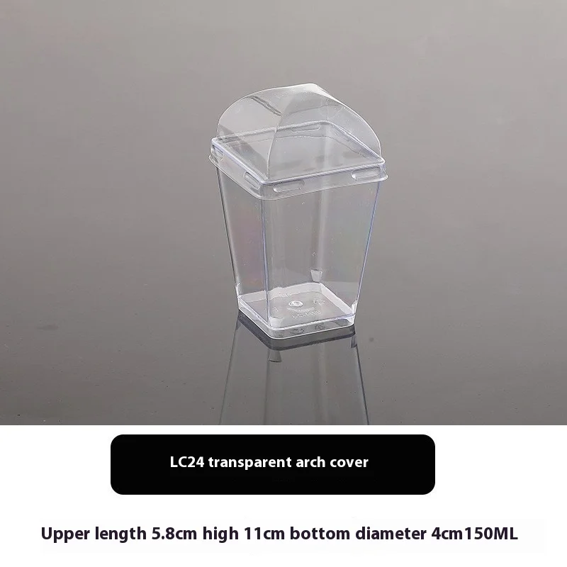 20PCS Plastic 160ml Dessert Cups with Lids Spoons Pudding Cup Dessert Cake Cup Appetizer Jelly Yogurt Mousse Baking