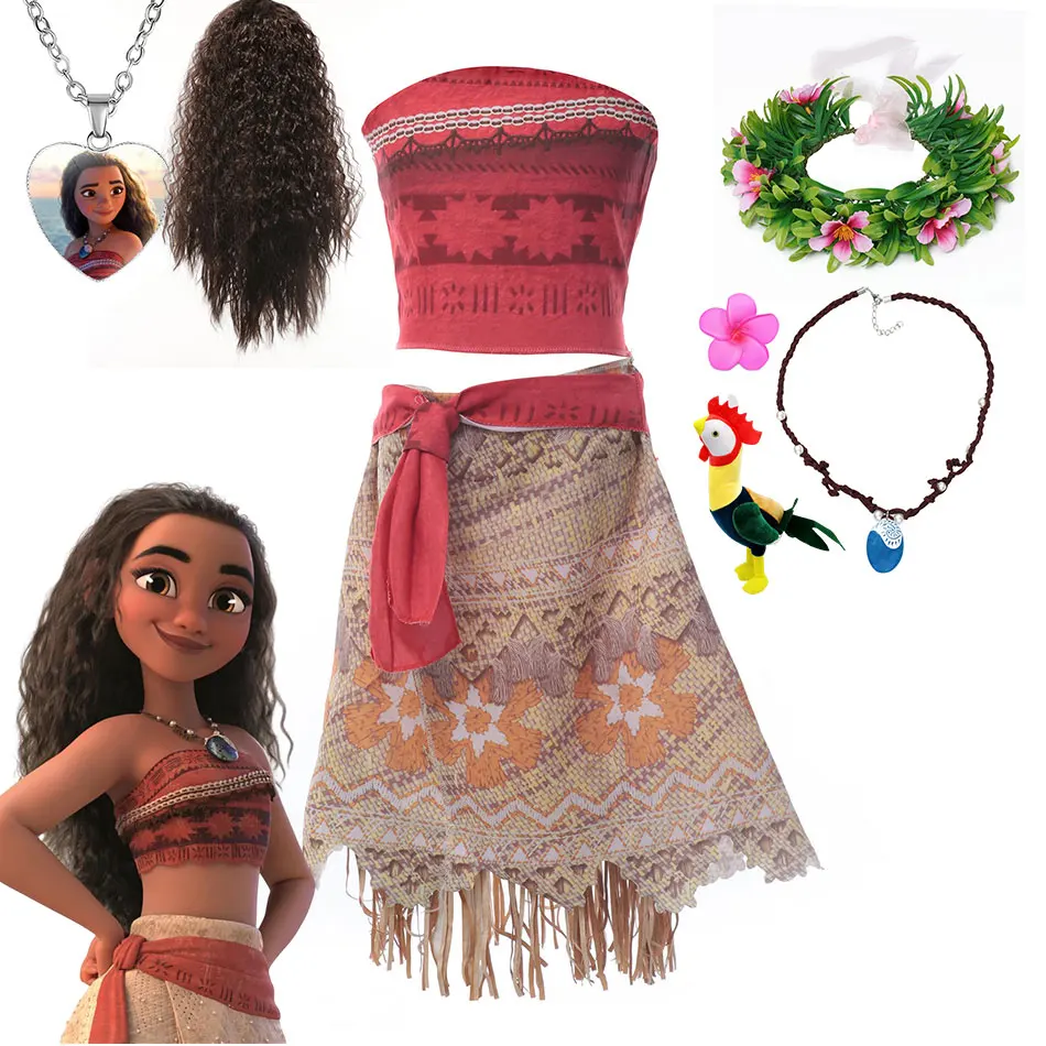 Princess Moana Cosplay Costume Children Vaiana  Moana Costume Kids Pattern  - 2023 - Aliexpress