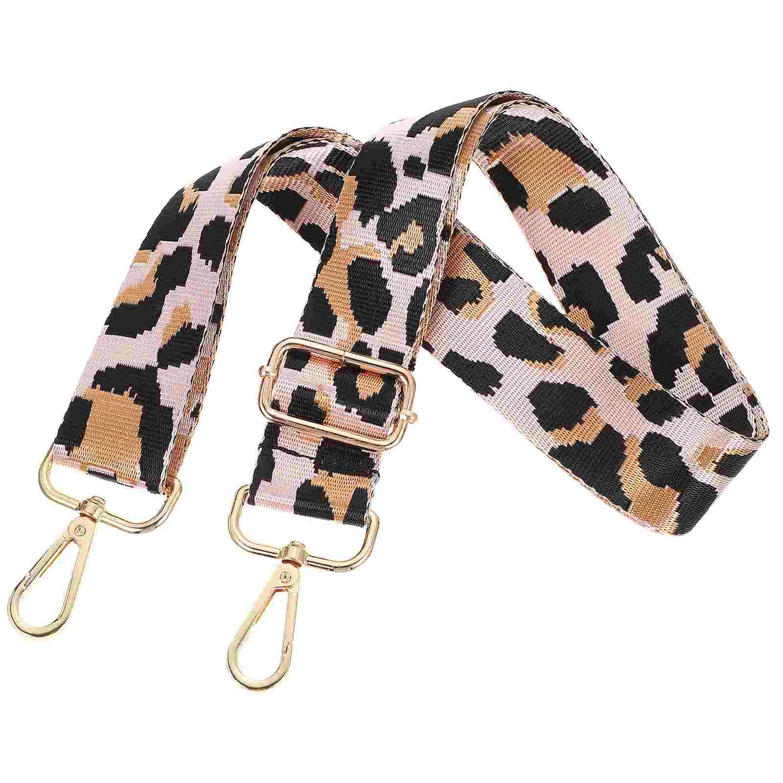 Strap Bag Replacement Straps Crossbody Purse Handbag Shoulder Belt Wide Adjustable Purses Belts Leopard Nylon Handle Canvas Diy