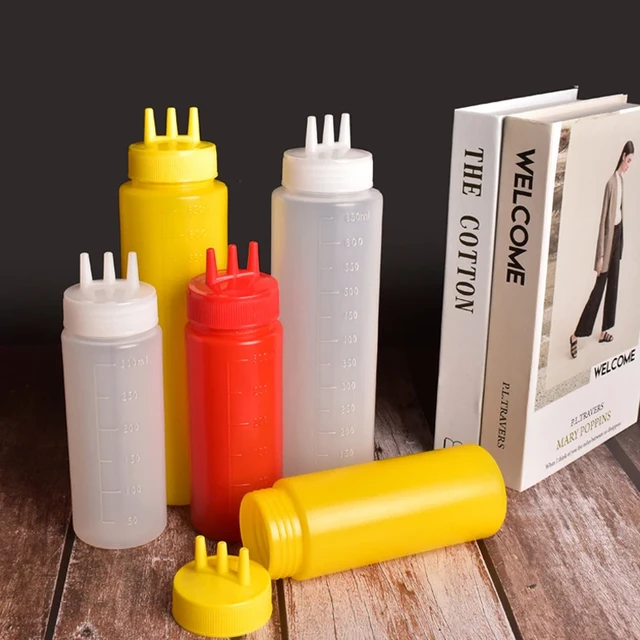 1PCS Condiment Plastic Squeeze Bottle For Oil Cruet Ketchup