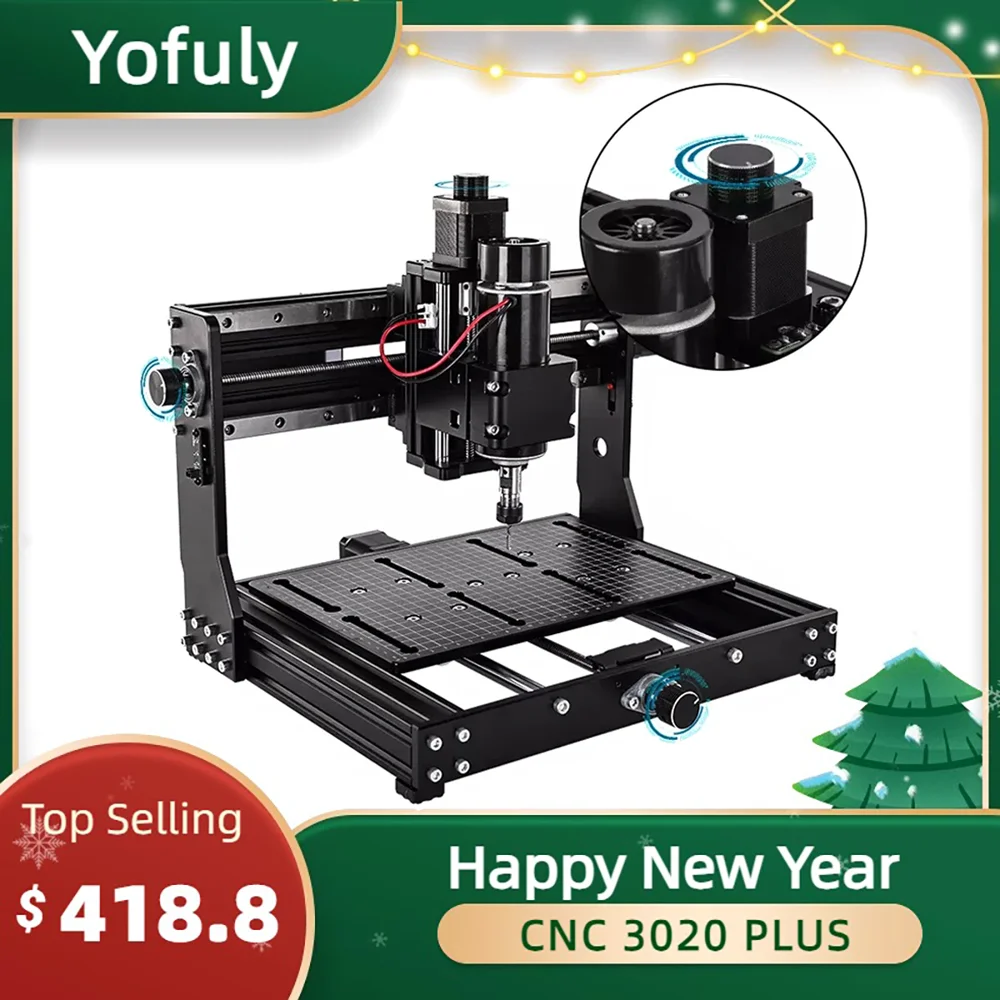 Yofuly Router Per Legno Cnc 3020 Plus Con Fresatrice Per Taglio Metalli Mandrino 500W Grbl Incisore Laser Fai Da Te Per Mdf In Acciaio Inossidabile