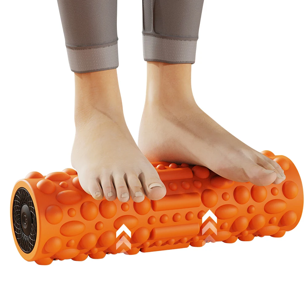 Electric Vibrating Foam Roller Yoga Column Rechargeable Exercise Roller 5 Modes Tissue Massager for Bodybuilding