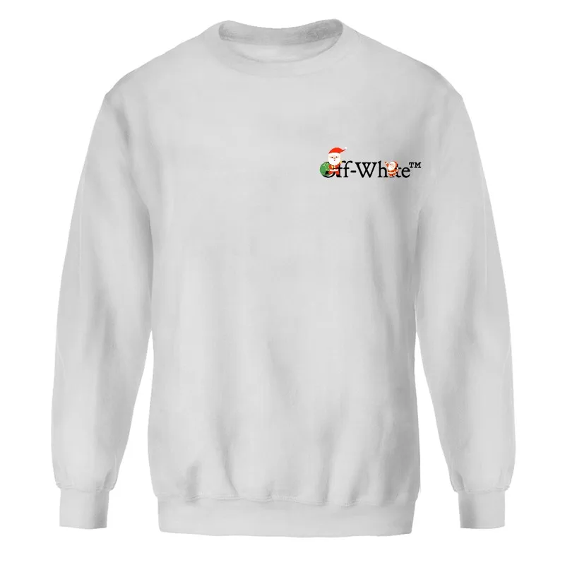 

2024 Men's Fleece Sweatshirts Christmas Wear Pullover Santa Claus Printed Black White All Match Warm Tops for Men Autumn Winter