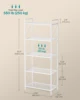 SONGMICS 5-Tier Metal Storage Rack, Shelving Unit with X Side Frames, Dense Mesh, 12.6 x 23.6 x 57.3 Inches, for Entryway 6