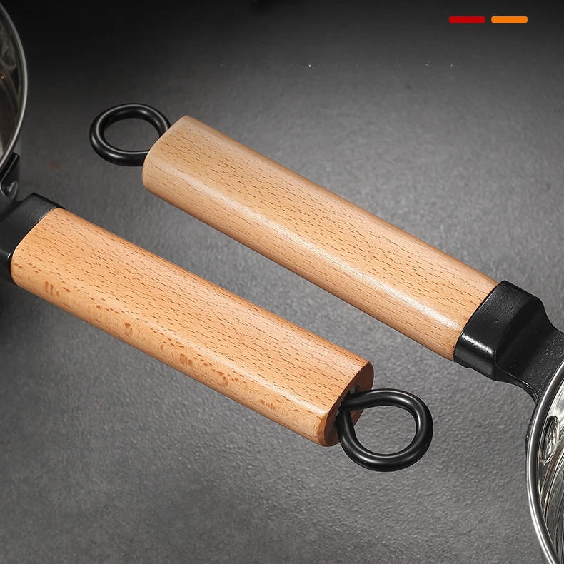 Stainless Steel Water Ladle Multipurpose Spoon for Household Use Solid Wood Long Handle Thickened Large Capacity Water Scoop