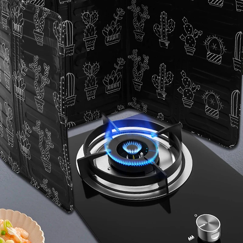 New 1Pcs Kitchen Grease Aluminum Foil Insulation Block Oil Splash Board Cooking Hot Baffle Tin Foil Sheet Aluminum