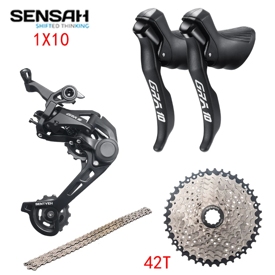 ロードバイクシフターセット,SENSAH-GRAスピード,1x10,リア