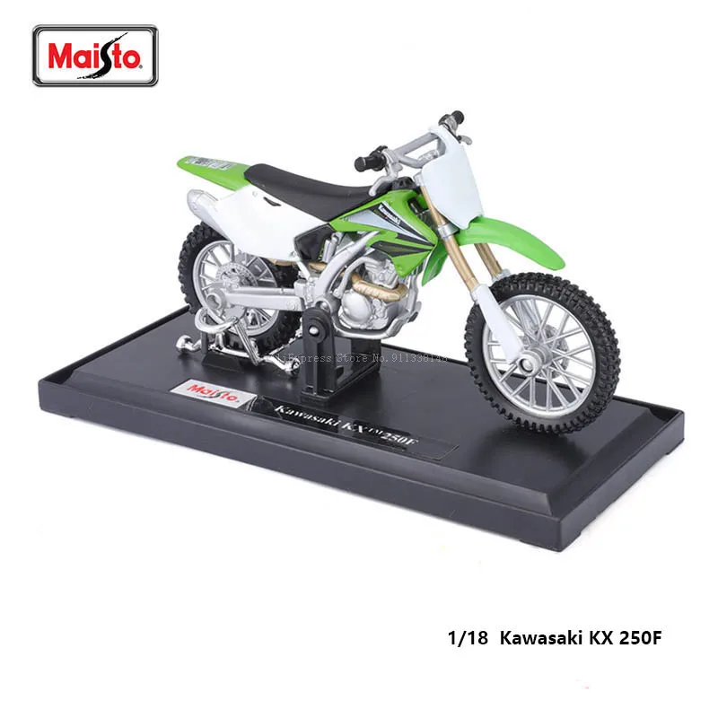 1:18 Maisto Kawasaki KLX250SR #123 Enduro Bike Dirt Diecast Motorcycle Toy Model 