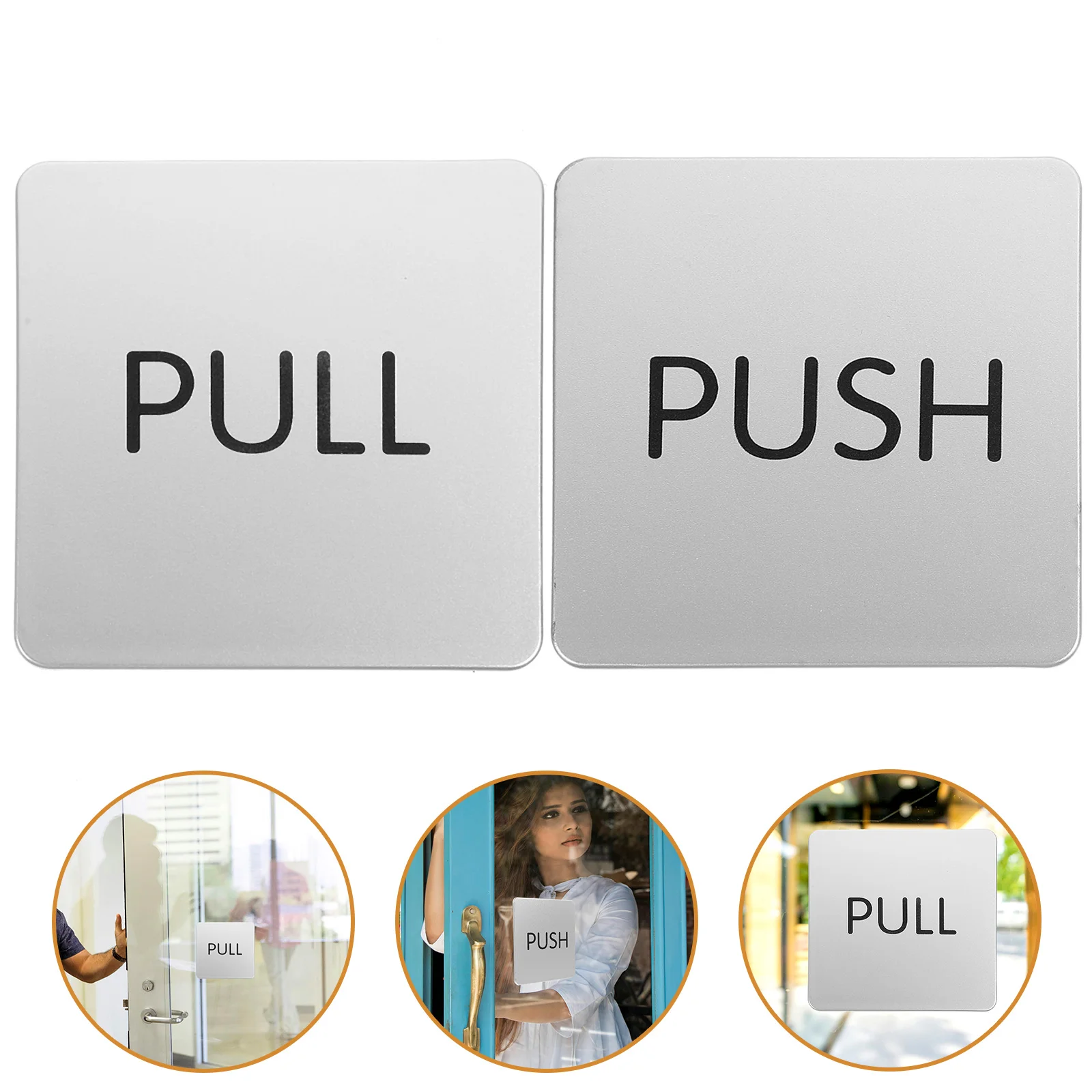 

House Sign Pull Push Door for Entrance Indication Signs Acrylic Glass Push-and-pull Door Sign