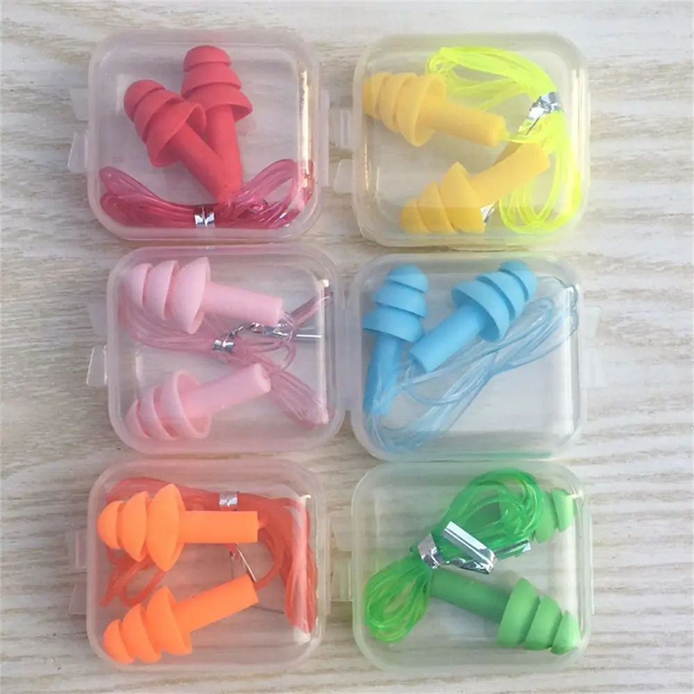 

Colorful Pool Accessories Rope Hearing Protection Ear Plugs Swimming Ears Protector Noise Reduction
