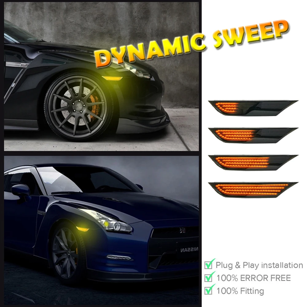 1 �� ���� ������ LED �� ��ȣ �ڹ� ǥ�õ� �ֻ� GTR R35 ���� GT-R 2007.12-2022.12