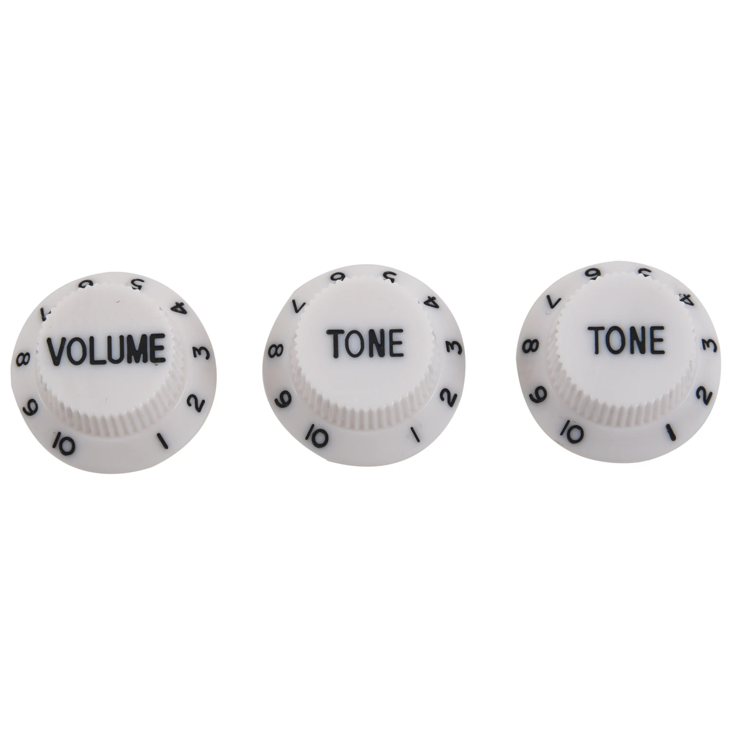 

White Black 1 Volume&2 Tone Guitar Control Knobs For Strat Style Guitar