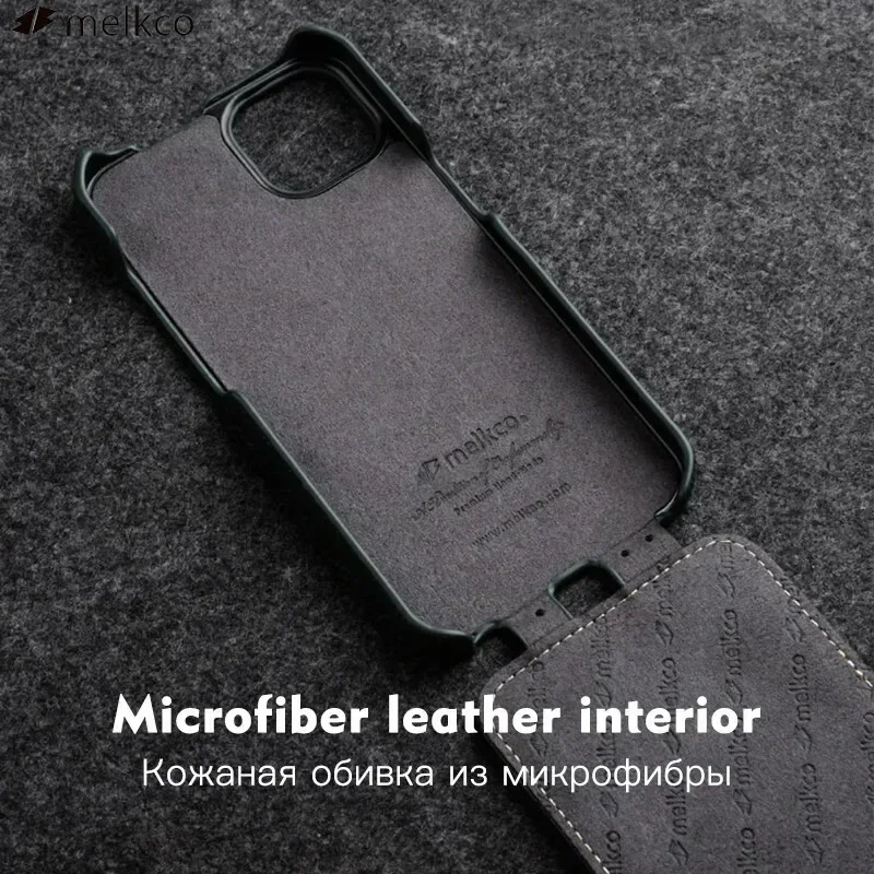Premium Genuine Leather Flip Case - Luxury Cowhide Phone Cover
