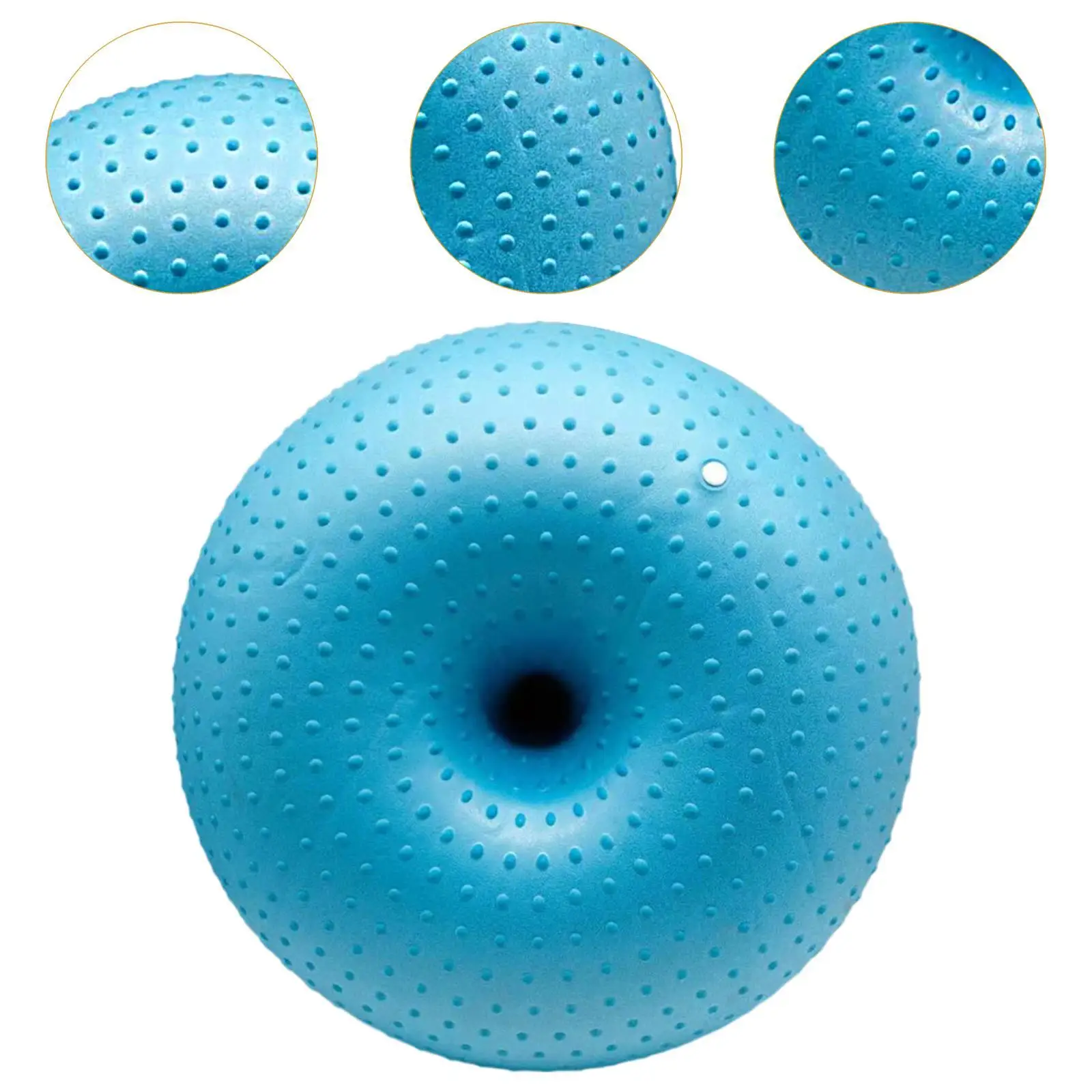 Pilates Ball Thickened Donut Shape Stability Fitness Aid Gymnastics Ball for Home Exercise and Yoga Balance