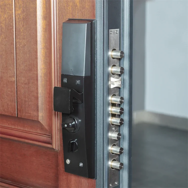 Factory Directly Selling Large Double Steel Outside Security Entry Door Interior Modern 4