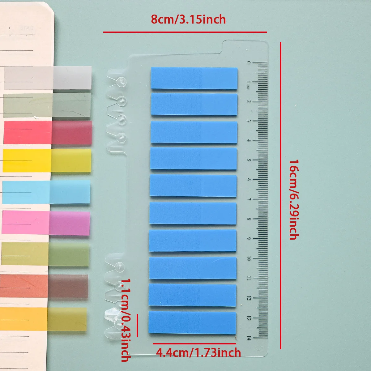 200-3200 Stück transparente Index-Tabs, selbstklebende, wasserfeste Seitenmarkierungen zum Klassifizieren von Dateien, Büchern, Planern und Haftnotizen – Detail 21